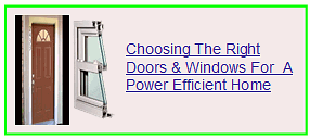 choosing the right doors and windows for a power efficient home