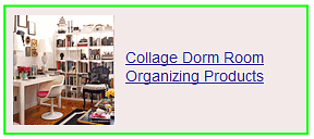 collage dorm room organizing products