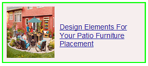 design elements for your patio furniture placement