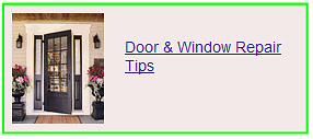 door and window repair tips