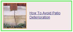 how to avoid patio deterioration