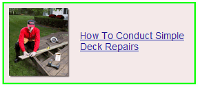 how to conduct simple deck repairs