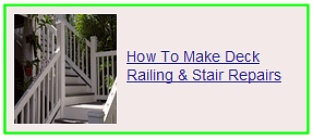 how to make deck railing & stair repairs