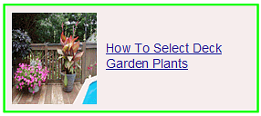 how to select deck garden plants