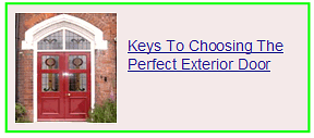 keys to choosing the perfect exterior door