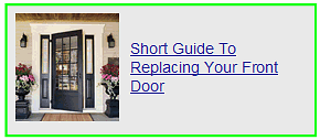 short guide to replacing your front door