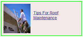 tips for roof maintenance