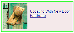 updating with new door harware