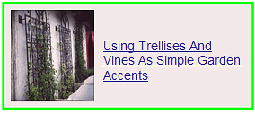 using trellises and vines as simple garden accents