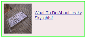 what to do about leaky skylights