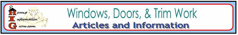 windows, doors, & trim work-home information