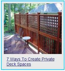 7 ways to create private deck spaces