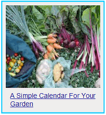 a simple calendar for your garden