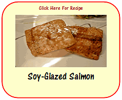 soy glazzed salmon button