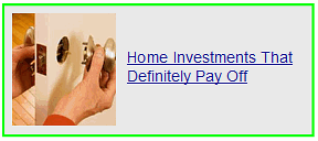 home investments that definitely pay off