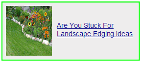 are you stuck for landscape edging ideas