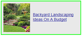 backyard landscaping ideas on a budget