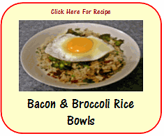 bacon & broccoli rice bowls