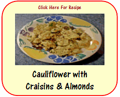 cauliflower with craisins & almonds