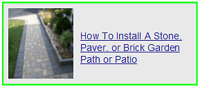 how to install a stone paver or brick garden path or patio