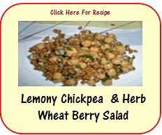 lemony chickpea & herb wheatberry salad